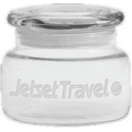 8 Oz. Apothecary Jar w/ Flat Lid - Etched